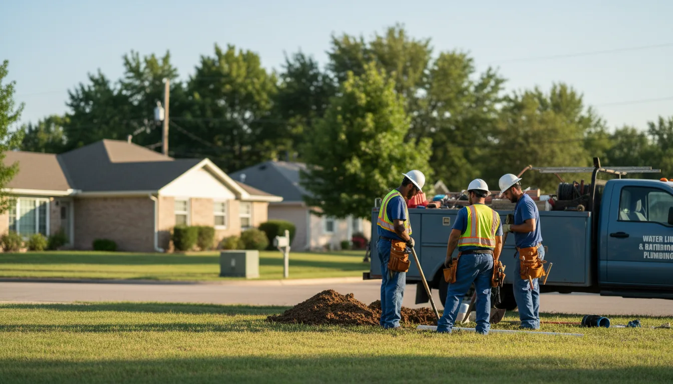 Residential water line and bathroom plumbing service in Glenolden, PA